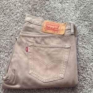 Levi's Tan Straight Jeans Smooth Texture